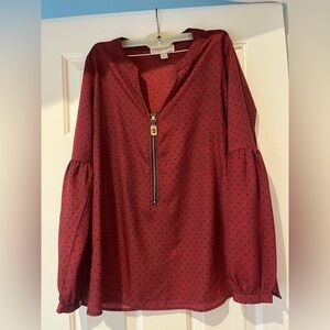 Michael Kors Zipper Blouse